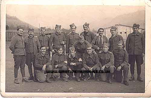 Serbian soldiers (Bude AjdukoviÄ‡ - sixth from the left)